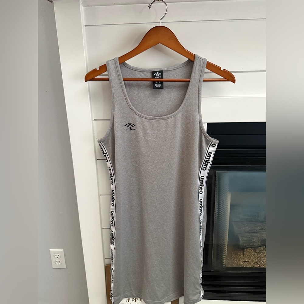 Umbro Gray women’s Tank Dress with Side Logo Tape extremely comfortable Medium